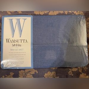 Wamsutta flat sheet size twin denim NWT